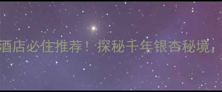 图片 湖州古银杏天泉景区酒店必住推荐！探秘千年银杏秘境，解锁生态度假新体验