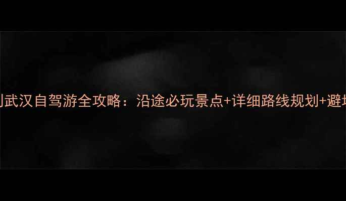 益阳到武汉自驾游全攻略沿途必玩景点详细路线规划避坑指南