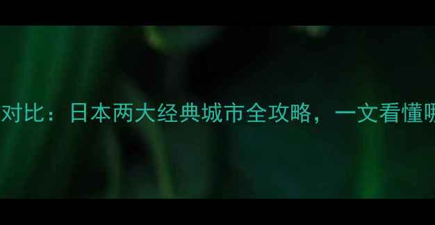 图片 神户vs京都深度对比：日本两大经典城市全攻略，一文看懂哪个更适合你！2