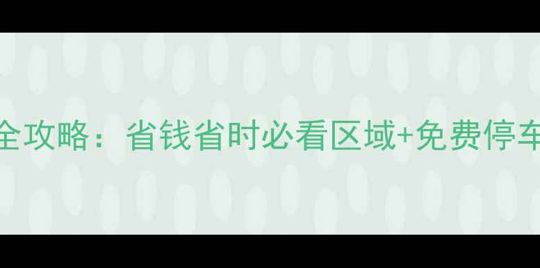 图片 纽约自驾停车全攻略：省钱省时必看区域+免费停车场+收费技巧1