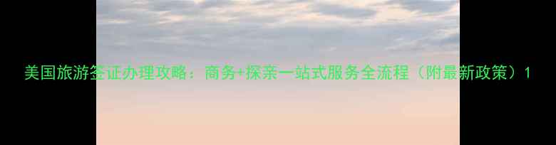 图片 美国旅游签证办理攻略：商务+探亲一站式服务全流程（附最新政策）1