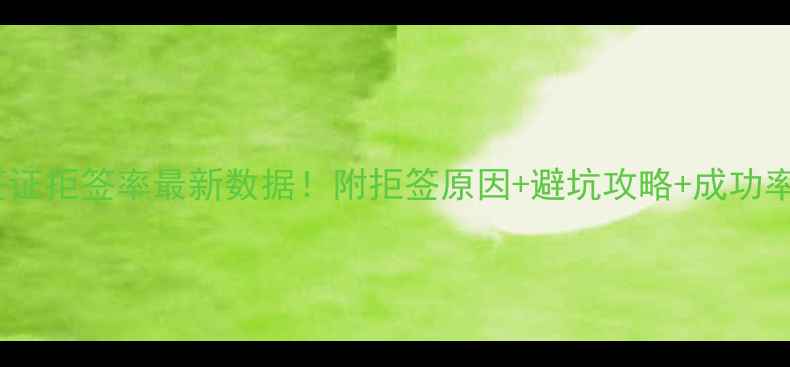 图片 美国旅游签证拒签率最新数据！附拒签原因+避坑攻略+成功率提升技巧1