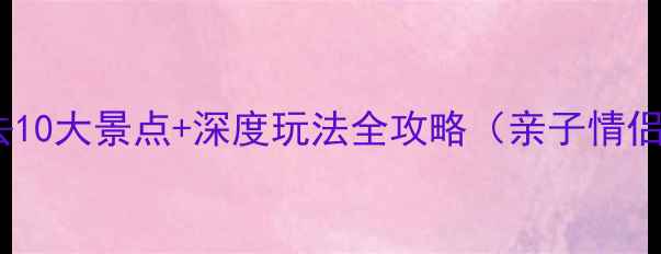 荷兰必去10大景点深度玩法全攻略亲子情侣摄影