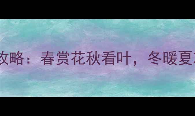 图片 西安旅游最佳时间及景点攻略：春赏花秋看叶，冬暖夏凉全攻略（附最新指南）1