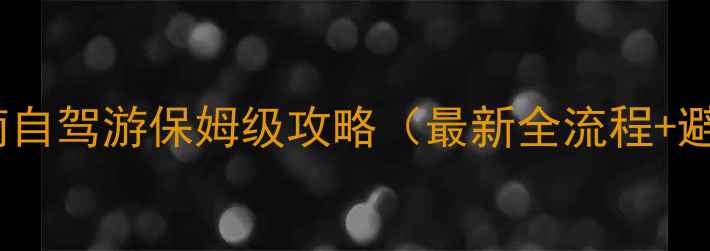 贵阳到越南自驾游保姆级攻略最新全流程避坑指南