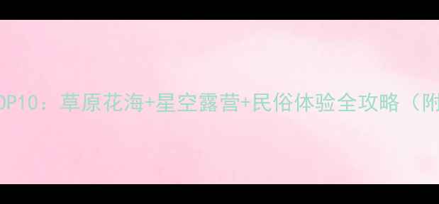 图片 金银滩必玩TOP10：草原花海+星空露营+民俗体验全攻略（附交通住宿）2