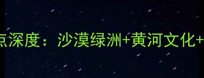 银川十大必去景点深度沙漠绿洲黄河文化星空露营全攻略