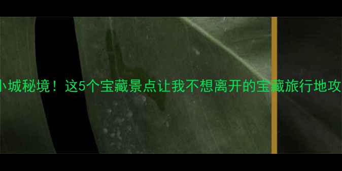 长垣小城秘境这5个宝藏景点让我不想离开的宝藏旅行地攻略