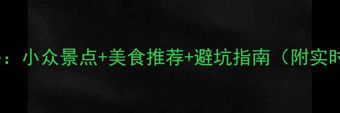 阳江沙扒湾深度游攻略小众景点美食推荐避坑指南附实时交通拍照圣地