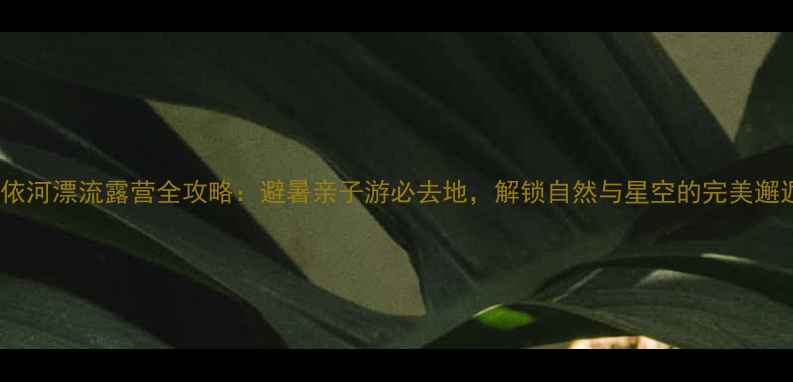 图片 阿依河漂流露营全攻略：避暑亲子游必去地，解锁自然与星空的完美邂逅1