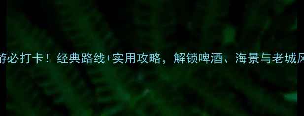 图片 青岛一日游必打卡！经典路线+实用攻略，解锁啤酒、海景与老城风情全攻略