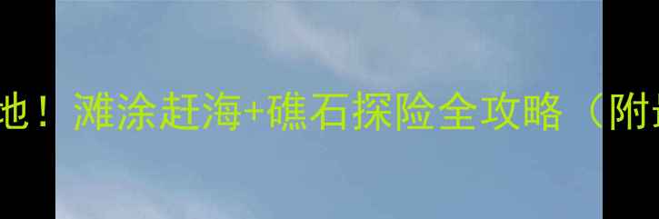 青岛退潮时必去打卡地滩涂赶海礁石探险全攻略附最佳时间交通指南