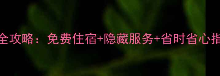 香港机场转机过夜全攻略免费住宿隐藏服务省时省心指南附最新信息