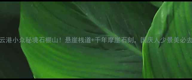 连云港小众秘境石棚山悬崖栈道千年摩崖石刻国庆人少景美必去攻略