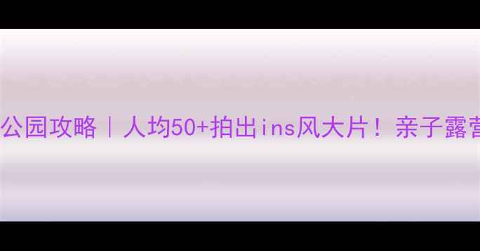 阜宁七彩公园攻略人均50拍出ins风大片亲子露营夜景绝美