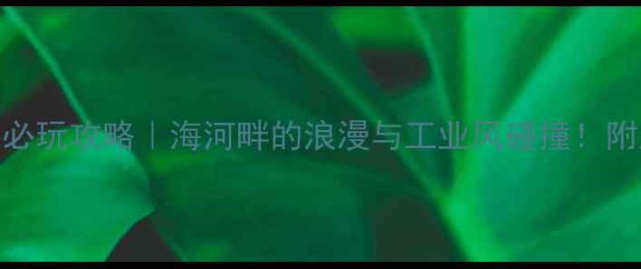 图片 🌊天津港码头必玩攻略｜海河畔的浪漫与工业风碰撞！附超全打卡指南