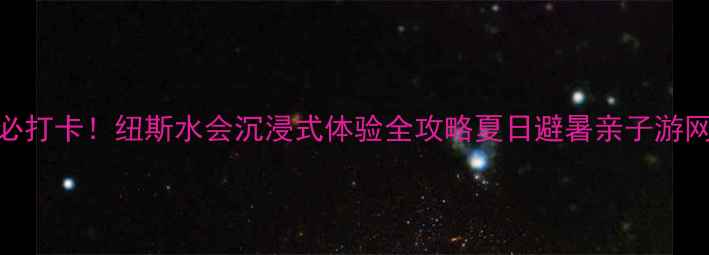 图片 🌊岳阳旅游必打卡！纽斯水会沉浸式体验全攻略夏日避暑亲子游网红拍照圣地