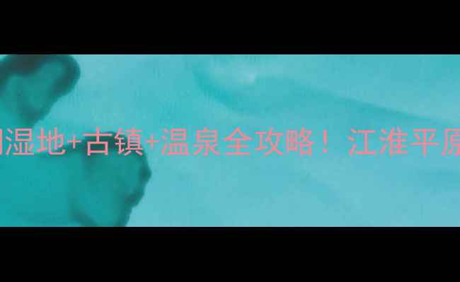 图片 🌊泰州小众秘境｜溱湖湿地+古镇+温泉全攻略！江淮平原隐藏的江南水乡TOP52