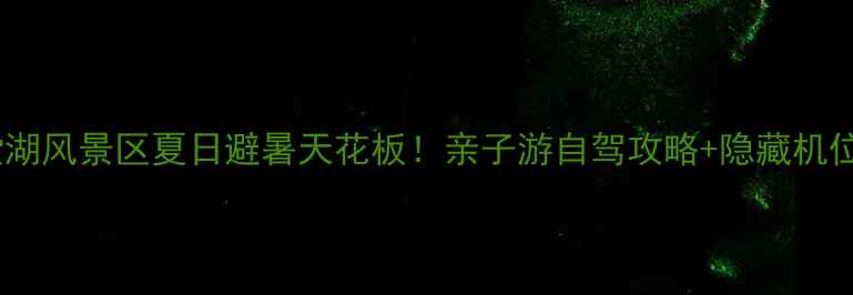 图片 🌊罗田天堂湖风景区夏日避暑天花板！亲子游自驾攻略+隐藏机位大公开📸2