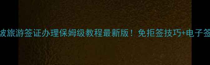 图片 🌍新加坡旅游签证办理保姆级教程最新版！免拒签技巧+电子签全流程