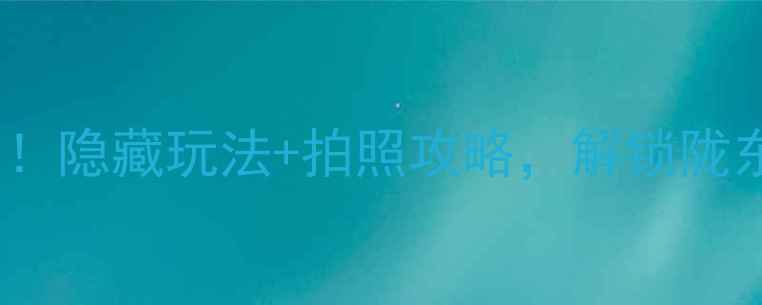 图片 🌟平凉必去景点TOP10！隐藏玩法+拍照攻略，解锁陇东秘境的N种打开方式2