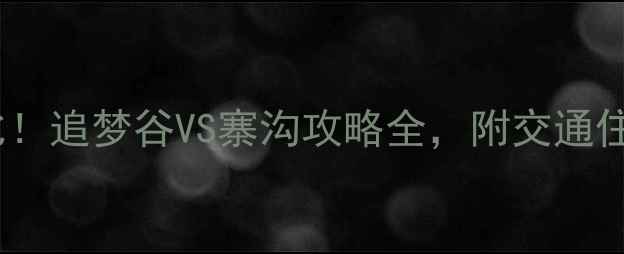 图片 🌟必去景点对比！追梦谷VS寨沟攻略全，附交通住宿避坑指南🚗1