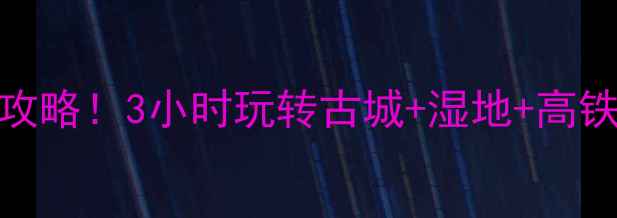 图片 🌟泰州一日游全攻略！3小时玩转古城+湿地+高铁站，附隐藏玩法