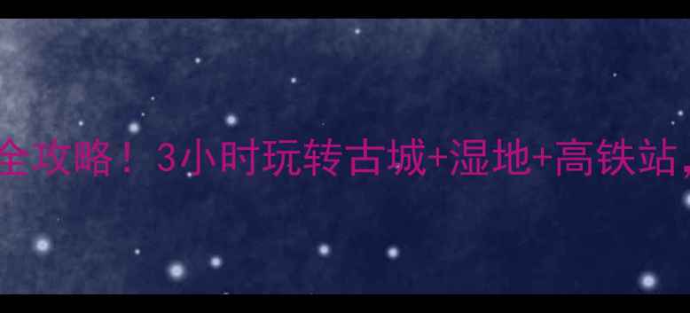 泰州一日游全攻略3小时玩转古城湿地高铁站附隐藏玩法