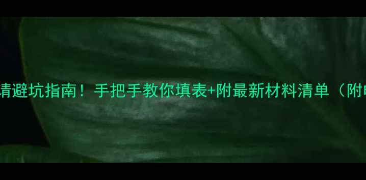 图片 🌟美国签证申请避坑指南！手把手教你填表+附最新材料清单（附电子版模板）1