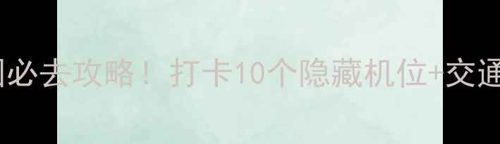 图片 🌟象湖湿地公园必去攻略！打卡10个隐藏机位+交通住宿全攻略🚗1