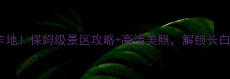 图片 🌟长白山天池必去打卡地！保姆级景区攻略+高清美照，解锁长白山最浪漫的天空之镜2