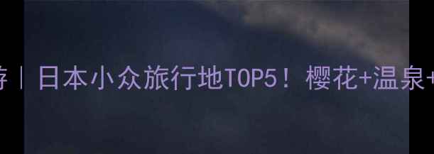 图片 🌸名古屋周边游｜日本小众旅行地TOP5！樱花+温泉+美食全攻略✨2