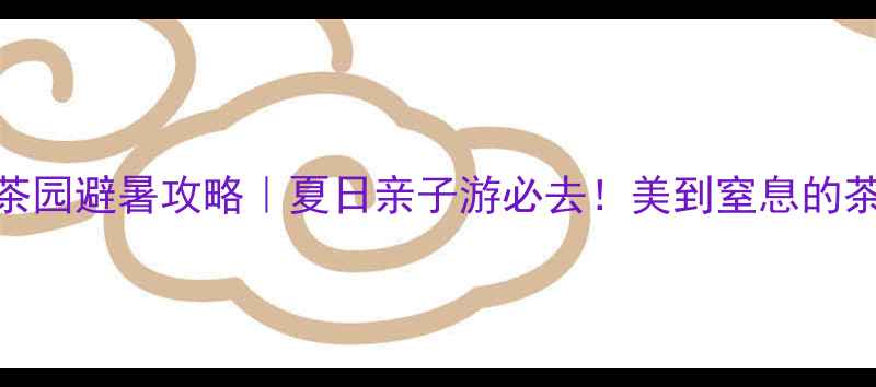 龙岩云顶茶园避暑攻略夏日亲子游必去美到窒息的茶园拍照圣地