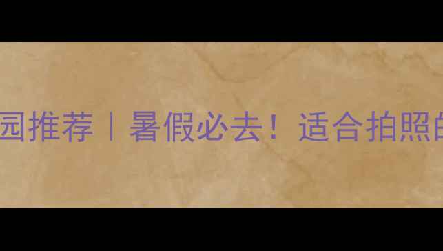 国内十大亲子游乐园推荐暑假必去适合拍照的网红打卡地攻略