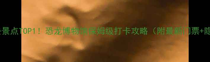 图片 📌自贡必去景点TOP1！恐龙博物馆保姆级打卡攻略（附最新门票+隐藏机位）2