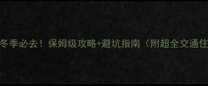 图片 🔥阿勒泰冬季必去！保姆级攻略+避坑指南（附超全交通住宿玩法）