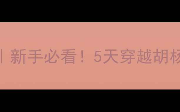 额济纳自驾游攻略新手必看5天穿越胡杨林沙漠公路全攻略