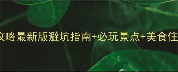 图片 三亚旅游攻略最新版避坑指南+必玩景点+美食住宿全攻略1