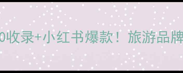 图片 爆款旅游公司名字Top20收录+小红书爆款！旅游品牌命名全攻略（附案例）