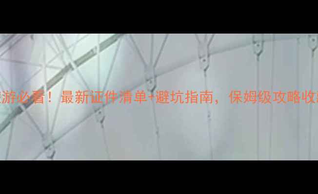 图片 香港旅游必看！最新证件清单+避坑指南，保姆级攻略收藏备用