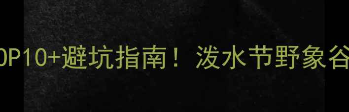 图片 🌴✨西双版纳必玩TOP10+避坑指南！泼水节野象谷星光夜市全攻略🔥1