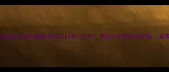 图片 📌苏梅岛拉迈红灯区避雷指南真实体验+深度！夜生活&住宿全攻略（附安全贴士）1